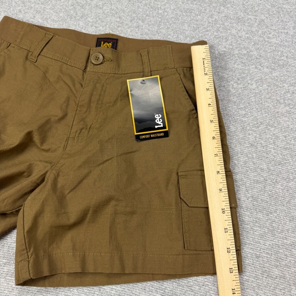 Lee Womens Brown Comfort Waistband Cargo Shorts Size 4 Stretch New - Picture 8 of 15